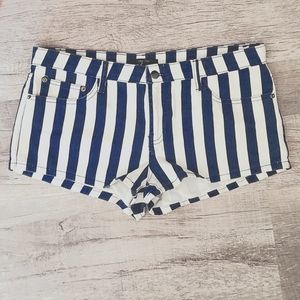 Forever 21 Blue/White stripped Shorts